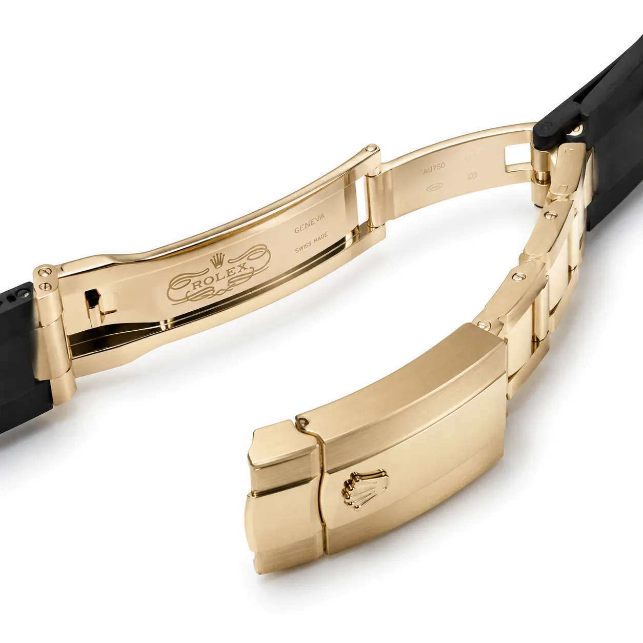 Rolex Sky-Dweller m326238-0009 42mm Black Dial Fluted Bezel 18K Yellow Gold AI 头图 3 - 表扣表链 [ai-shot:bracelet-clasp]