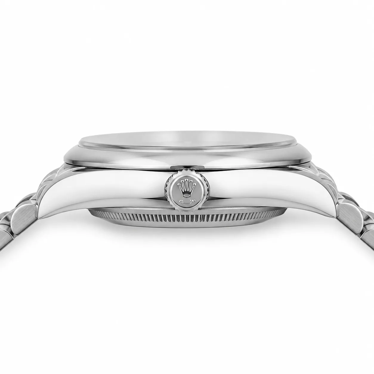 Rolex Datejust m126200-0003 36mm Calibre 3235 Silver / Smooth Bezel 904L Stainless Steel AI 头图 2 - 侧面细节 [ai-shot:side-detail]