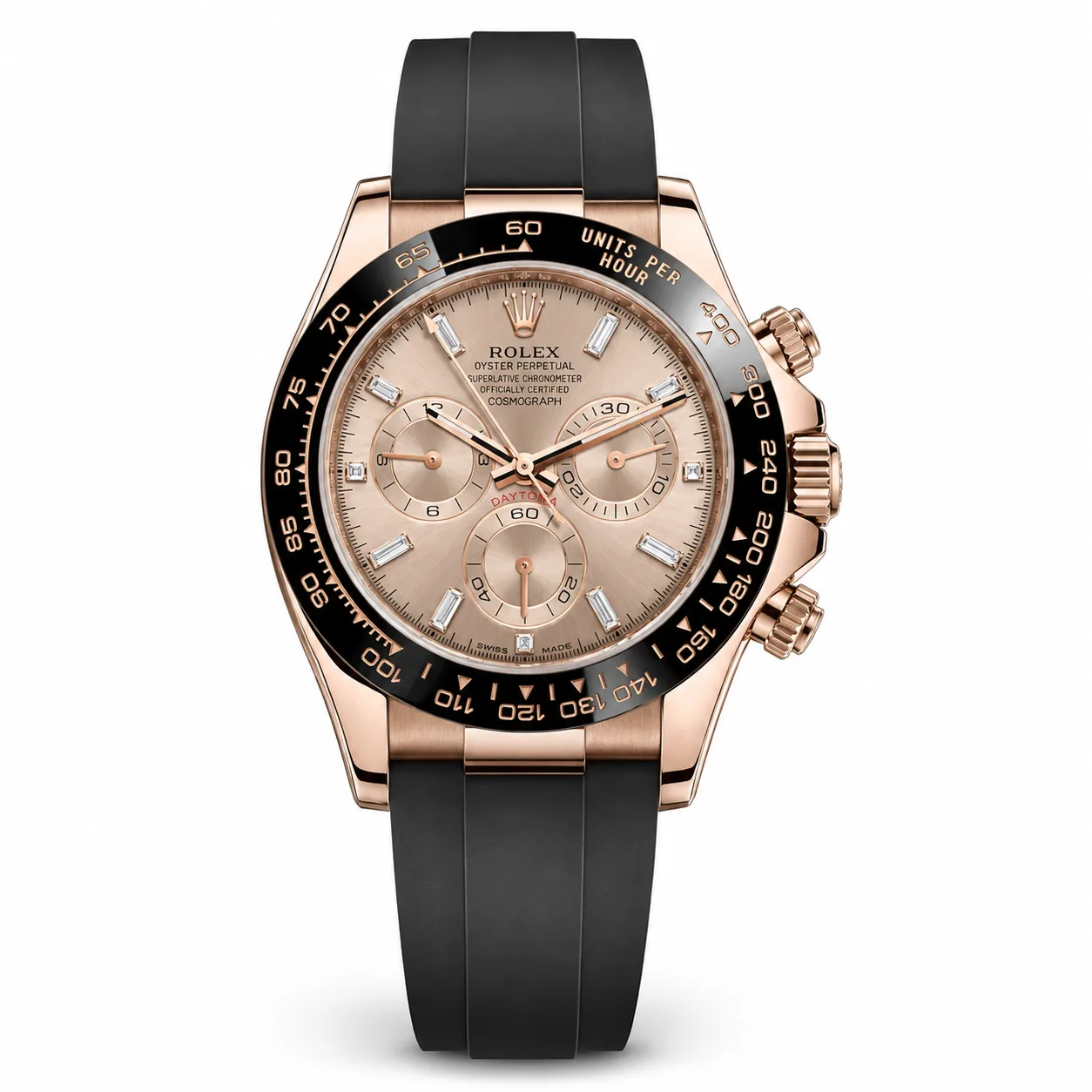 Rolex Cosmograph Daytona m116515ln-0061 40mm Calibre 4130 Black / Black Cerachrom Bezel 18K Everose Gold AI 头图 1 - 白底全貌 [ai-shot:full-white]