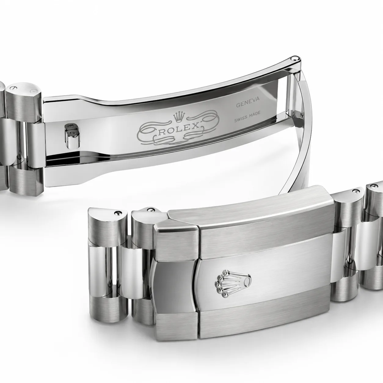 Rolex Day-Date m228239-0003 40mm Silver Dial Fluted Bezel 18K White Gold AI 头图 3 - 表扣表链 [ai-shot:bracelet-clasp]