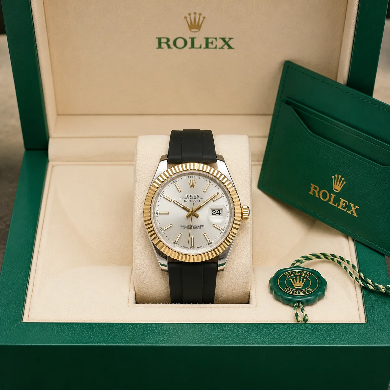 Rolex Datejust M126333-0001 Cal.3235 Fluted Bezel Two Tone AI 头图 5 - 包装盒 [ai-shot:box-shot]