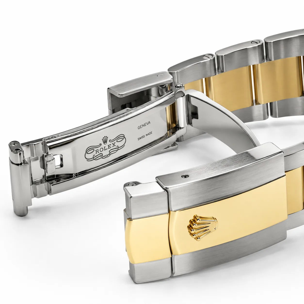 Rolex Datejust m126333-0015 41mm Silver Dial Diamond-Set Bezel 904L Stainless Steel and 18K Yellow Gold AI 头图 3 - 表扣表链 [ai-shot:bracelet-clasp]