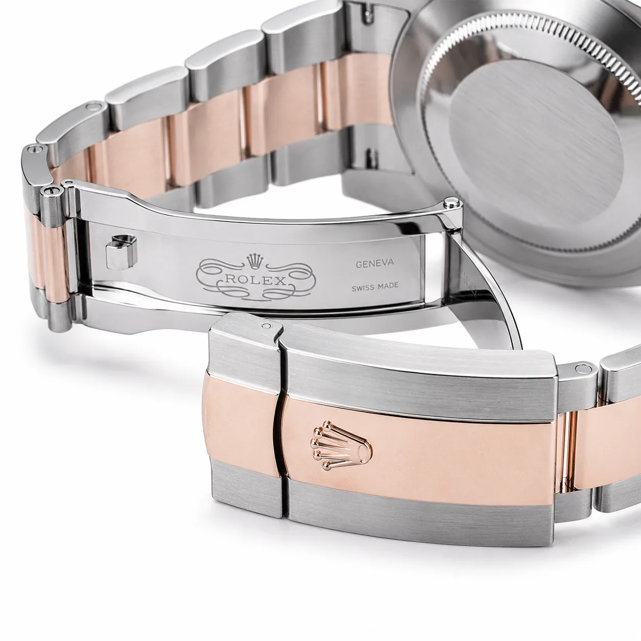 Rolex Datejust 126331-0001 41mm Chocolate Dial Fluted Bezel 904L Stainless Steel and 18K Everose Gold AI 头图 3 - 表扣表链 [ai-shot:bracelet-clasp]