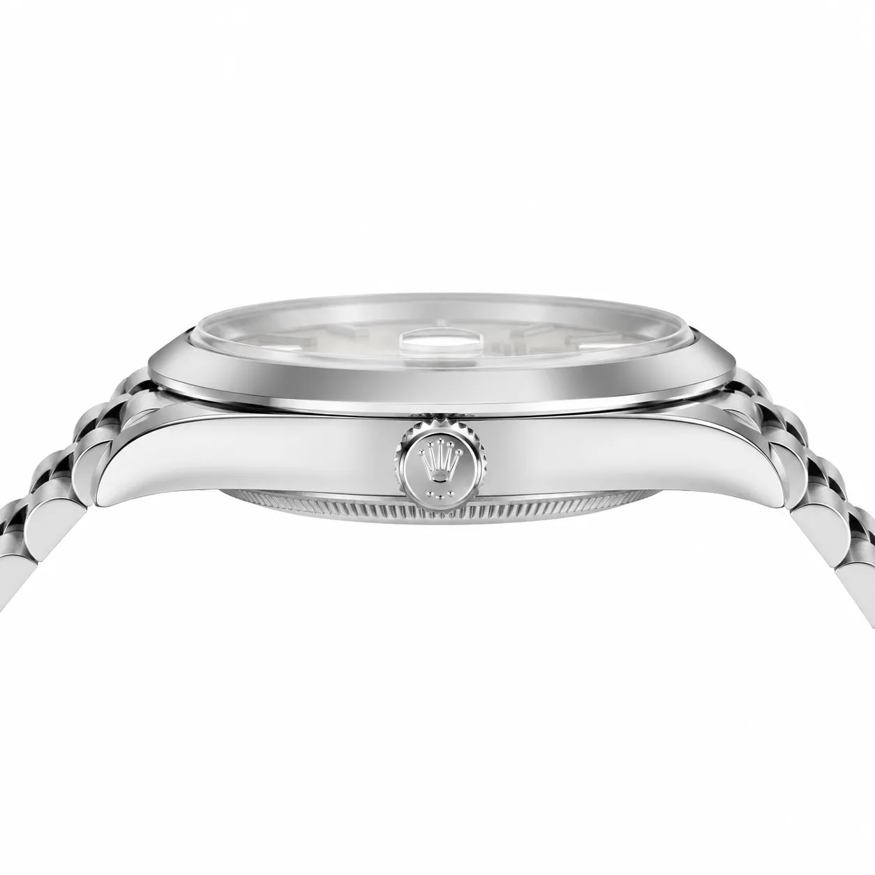 Rolex Datejust 126300-0004 41mm Silver Dial Smooth Bezel AI 头图 2 - 侧面细节 [ai-shot:side-detail]
