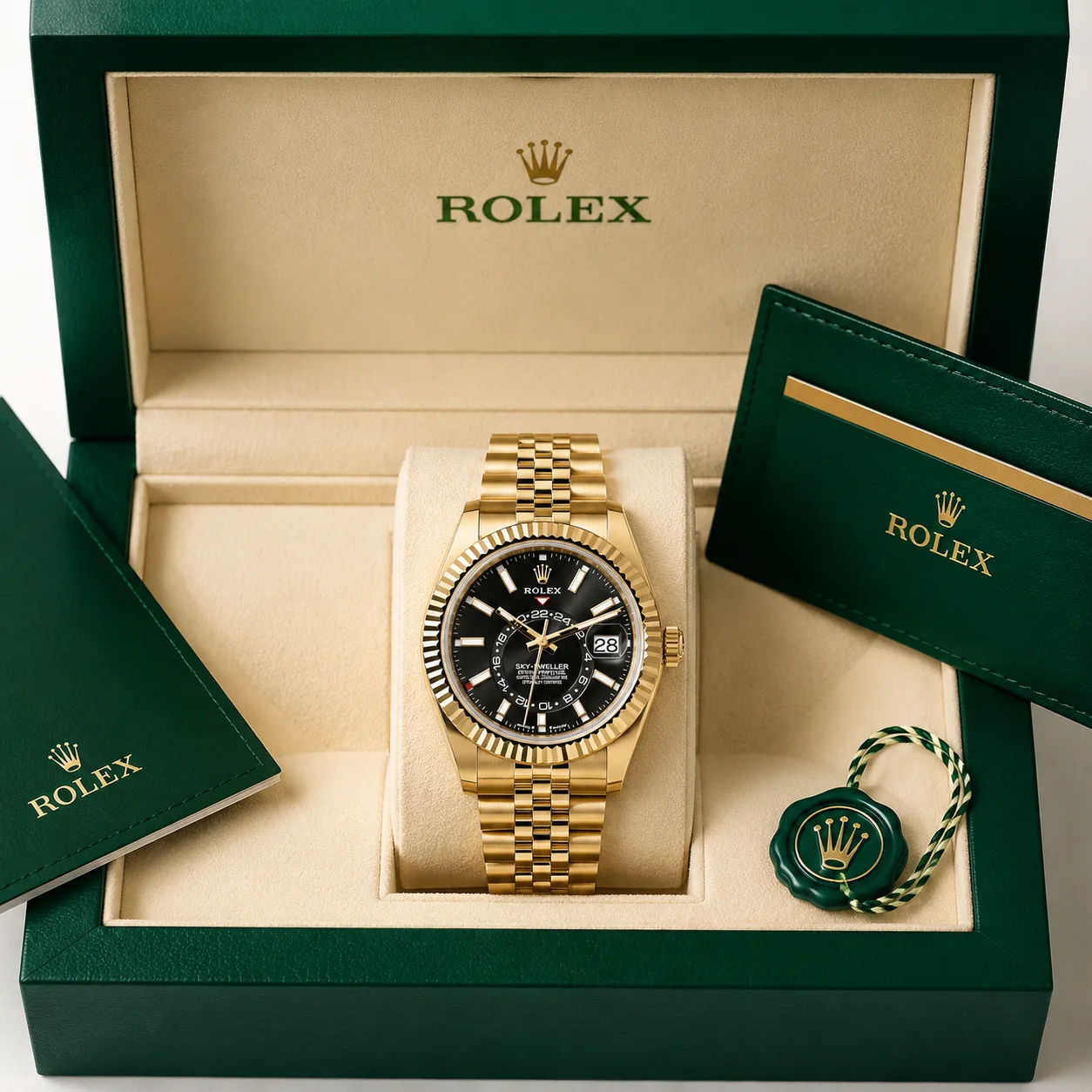 Rolex Sky-Dweller 336938-0005 42mm Cal.9002 18K Yellow Gold AI 头图 5 - 包装盒 [ai-shot:box-shot]