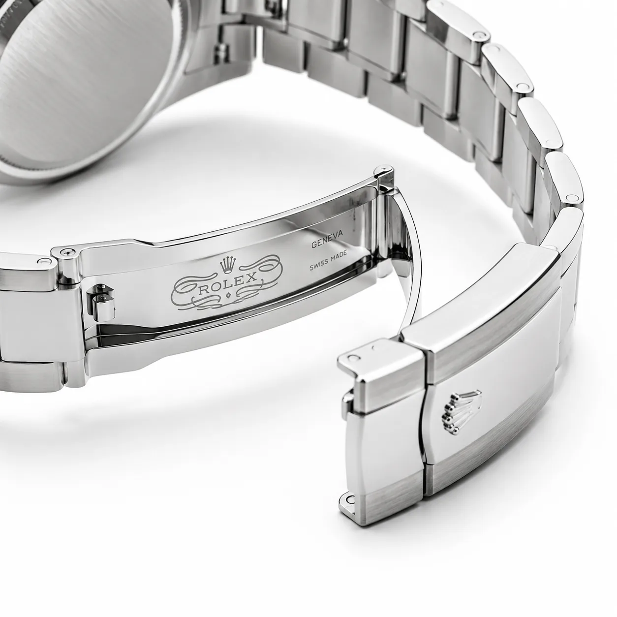 Rolex Datejust 126234-0018 36mm Blue Dial Fluted Bezel 904L Stainless Steel and 18K White Gold AI 头图 3 - 表扣表链 [ai-shot:bracelet-clasp]