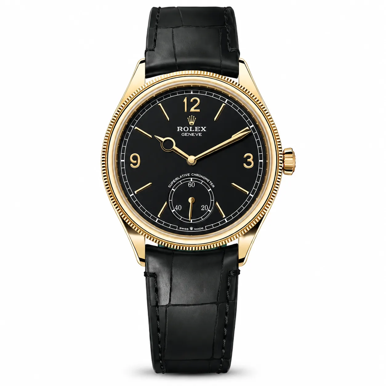 Rolex 1908 m52508-0002 39mm Cal.7140 18K Yellow Gold AI 头图 1 - 白底全貌 [ai-shot:full-white]