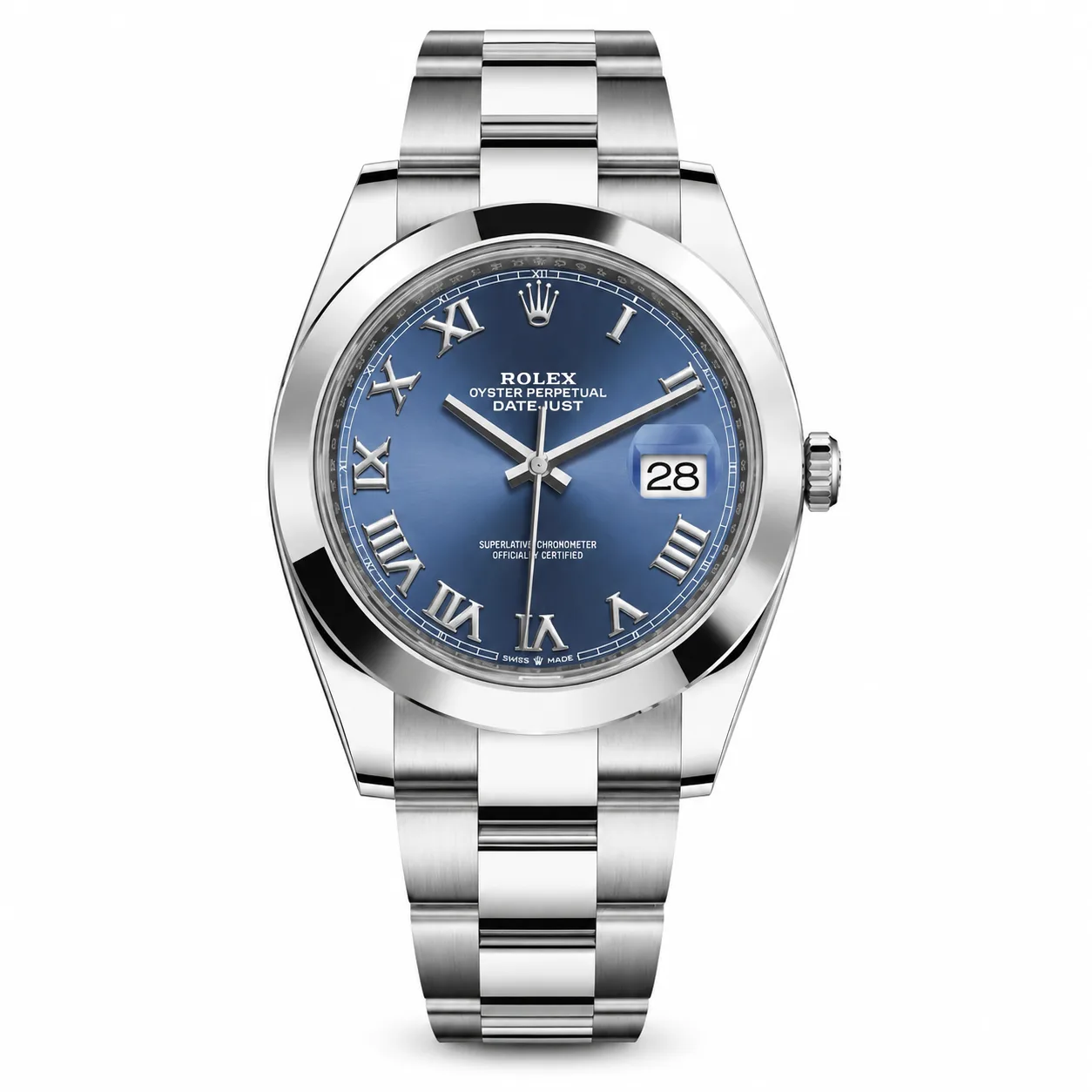 Rolex Datejust 126300-0017 41mm Cal.3235 904L Stainless Steel AI 头图 1 - 白底全貌 [ai-shot:full-white]