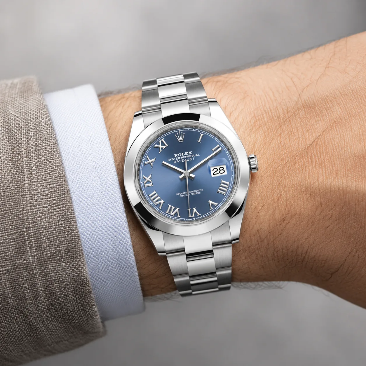 Rolex Datejust 126300-0017 41mm Cal.3235 904L Stainless Steel AI 头图 4 - 佩戴图 [ai-shot:wrist-shot]