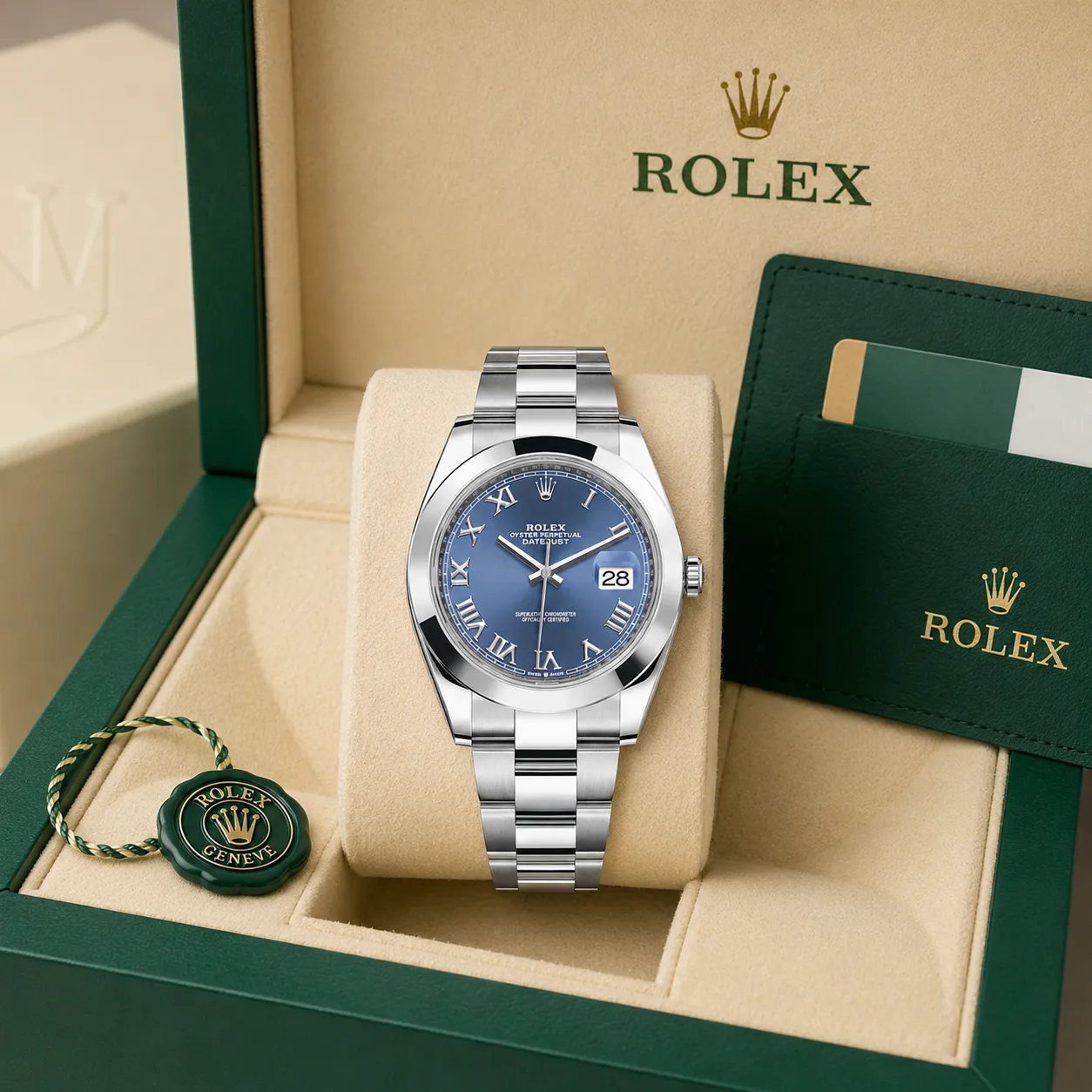 Rolex Datejust 126300-0017 41mm Cal.3235 904L Stainless Steel AI 头图 5 - 包装盒 [ai-shot:box-shot]