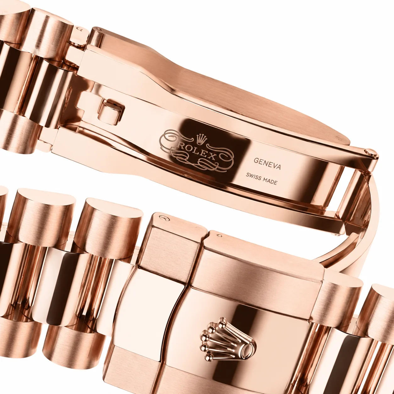 Rolex Day-Date m228345rbr-0002 40mm Rainbow Dial Rainbow Gem-Set Bezel 18K Everose Gold AI 头图 3 - 表扣表链 [ai-shot:bracelet-clasp]