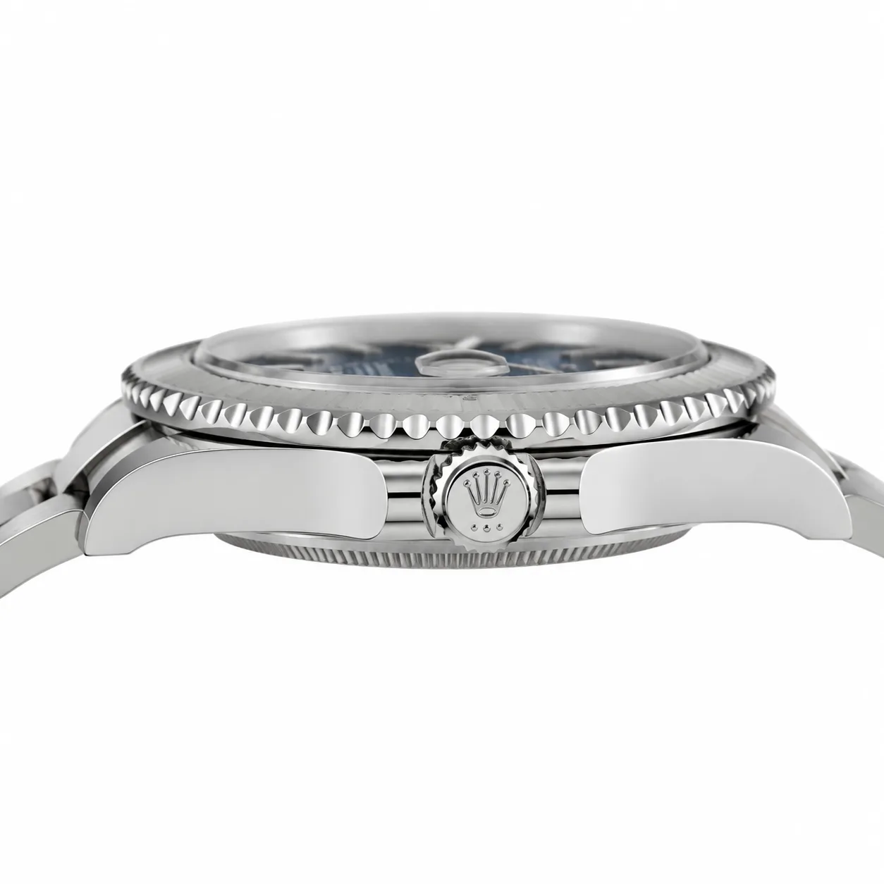 Rolex Yacht-Master m336934-0007 42mm Blue Dial 950 Platinum AI 头图 2 - 侧面细节 [ai-shot:side-detail]