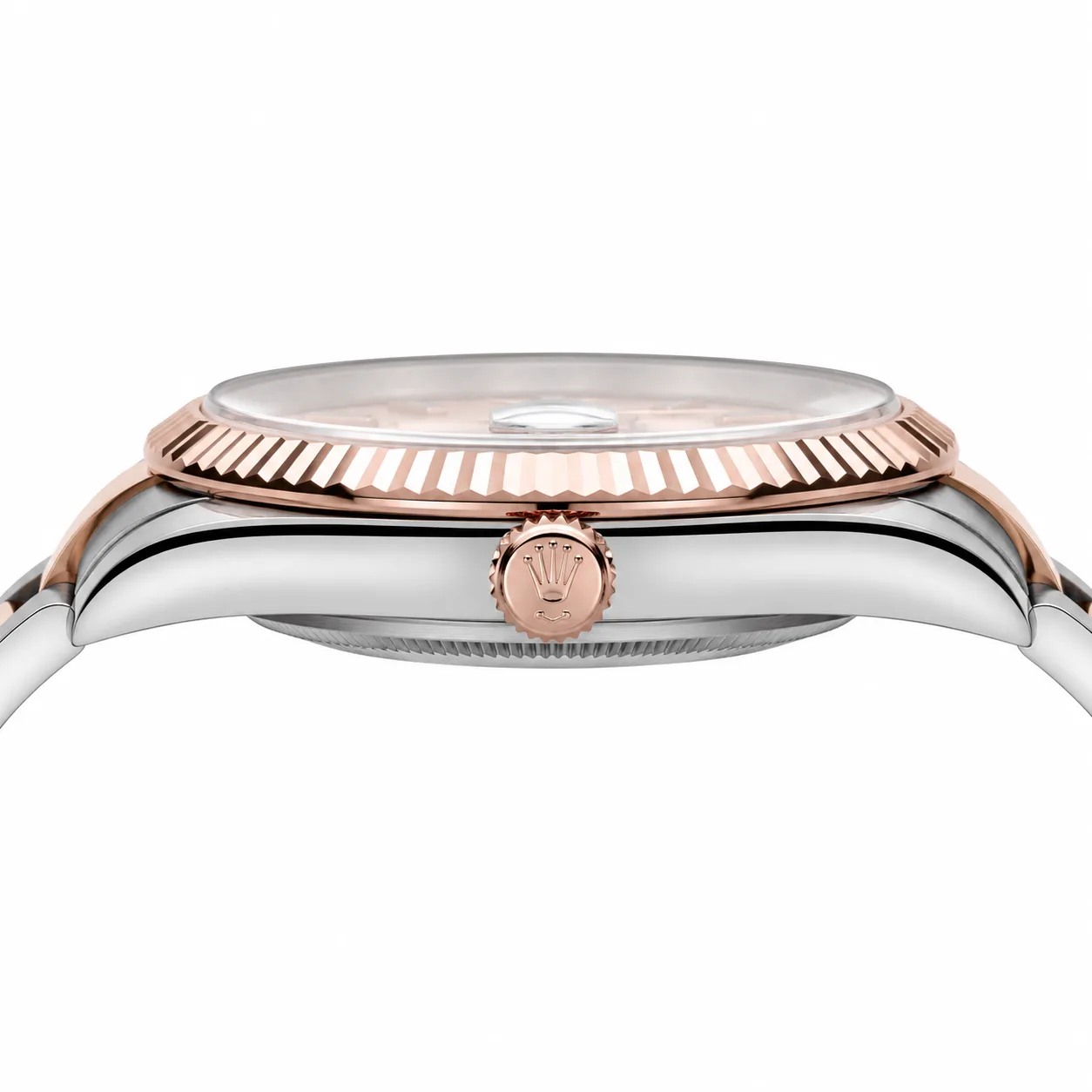 Rolex Datejust m126331-0009 41mm Cal.3235 904L Stainless Steel and 18K Everose Gold AI 头图 2 - 侧面细节 [ai-shot:side-detail]