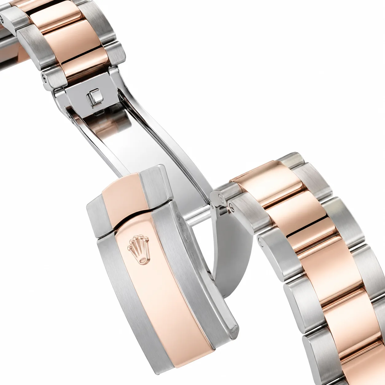 Rolex Datejust m126331-0009 41mm Cal.3235 904L Stainless Steel and 18K Everose Gold AI 头图 3 - 表扣表链 [ai-shot:bracelet-clasp]