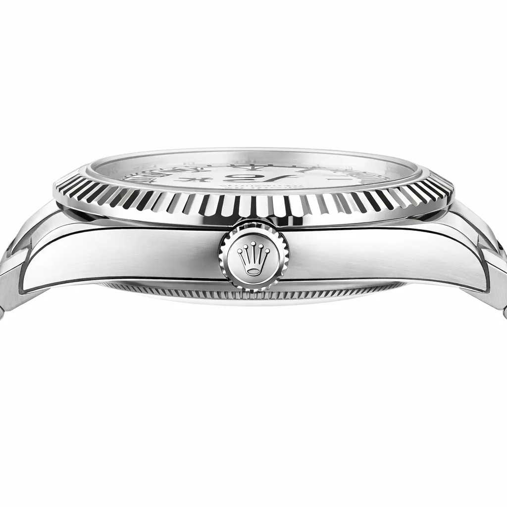 Rolex Datejust m126334-0023 41mm Cal.3235 904L Stainless Steel and 18K White Gold AI 头图 2 - 侧面细节 [ai-shot:side-detail]