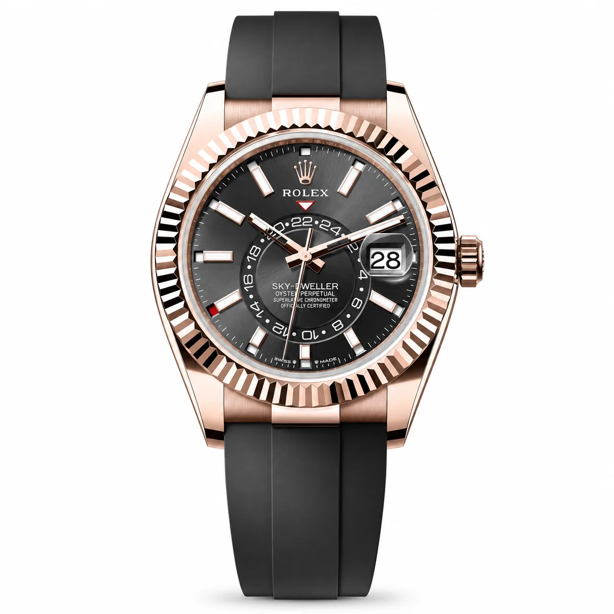 Rolex Yacht-Master m336235-0004 42mm Black Dial 18K Everose Gold AI 头图 1 - 白底全貌 [ai-shot:full-white]