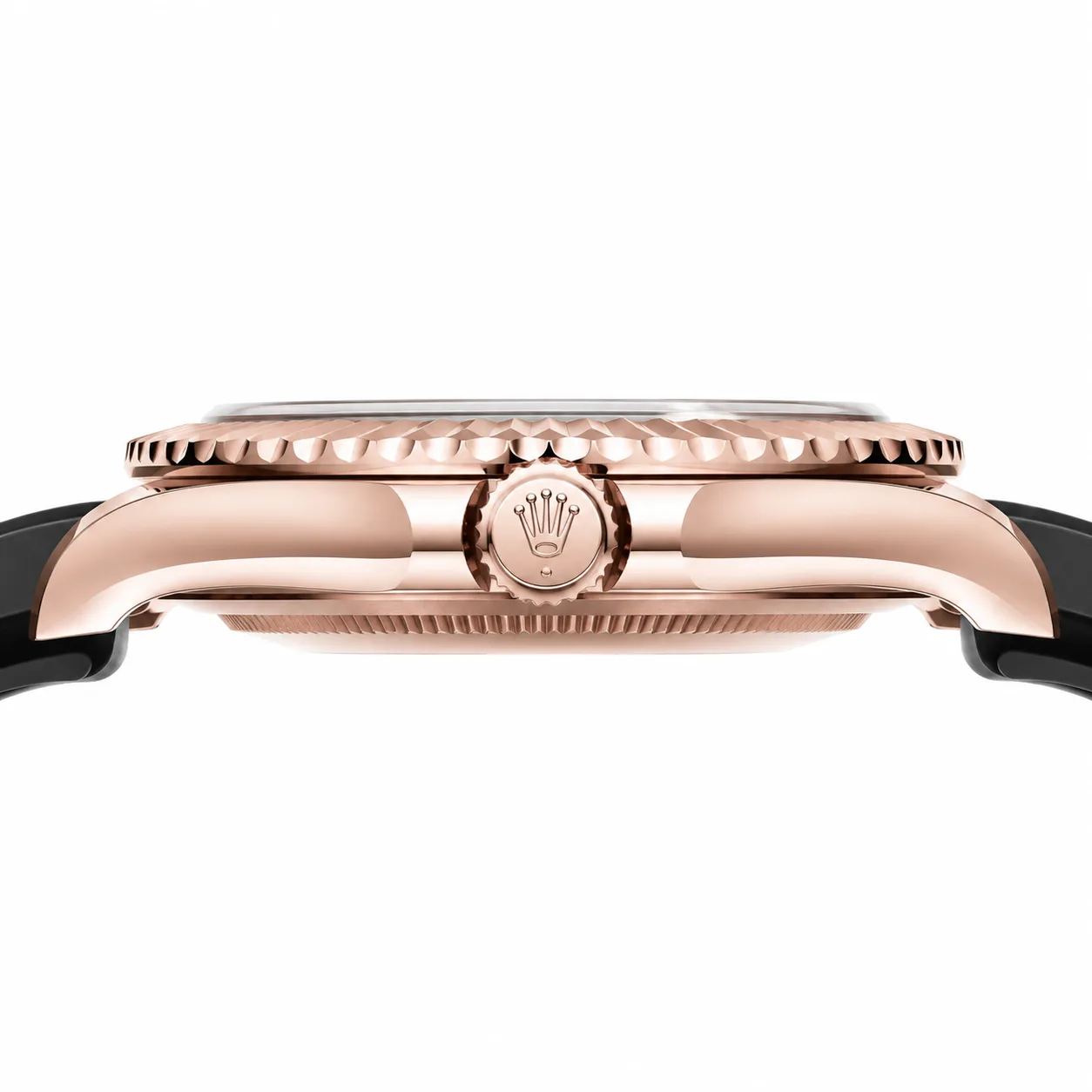 Rolex Yacht-Master m336235-0004 42mm Black Dial 18K Everose Gold AI 头图 2 - 侧面细节 [ai-shot:side-detail]