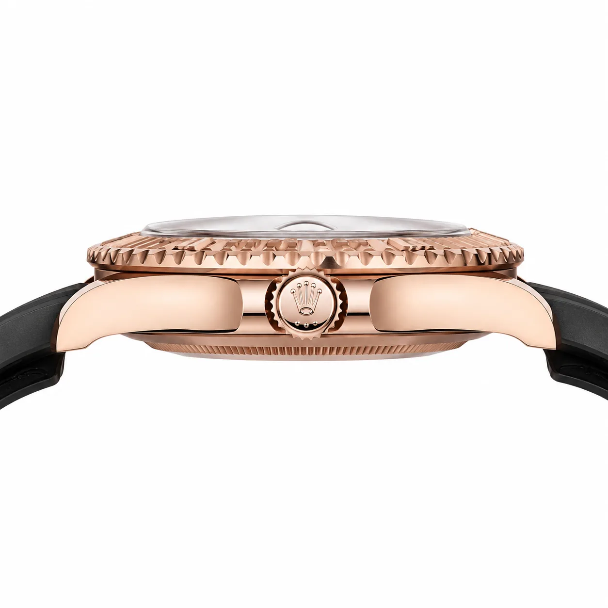 Rolex Yacht-Master m336235-0002 42mm Chocolate Dial 18K Everose Gold AI 头图 2 - 侧面细节 [ai-shot:side-detail]
