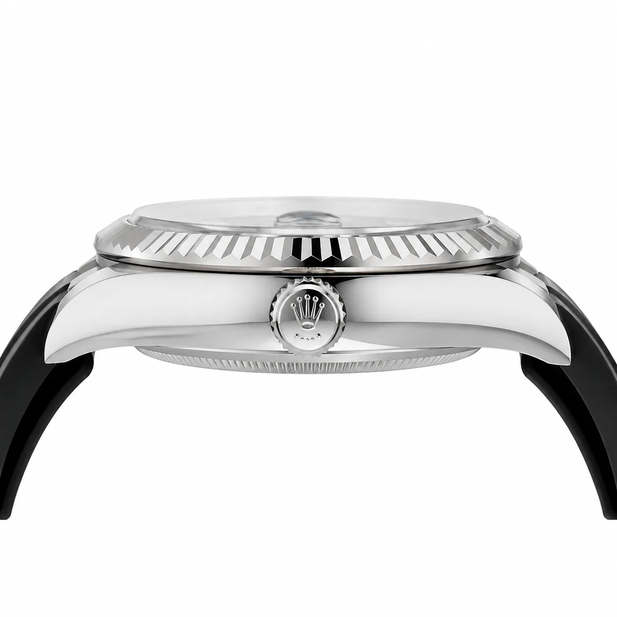 Rolex Sky-Dweller m336239-0002 42mm Cal.9002 18K White Gold AI 头图 2 - 侧面细节 [ai-shot:side-detail]