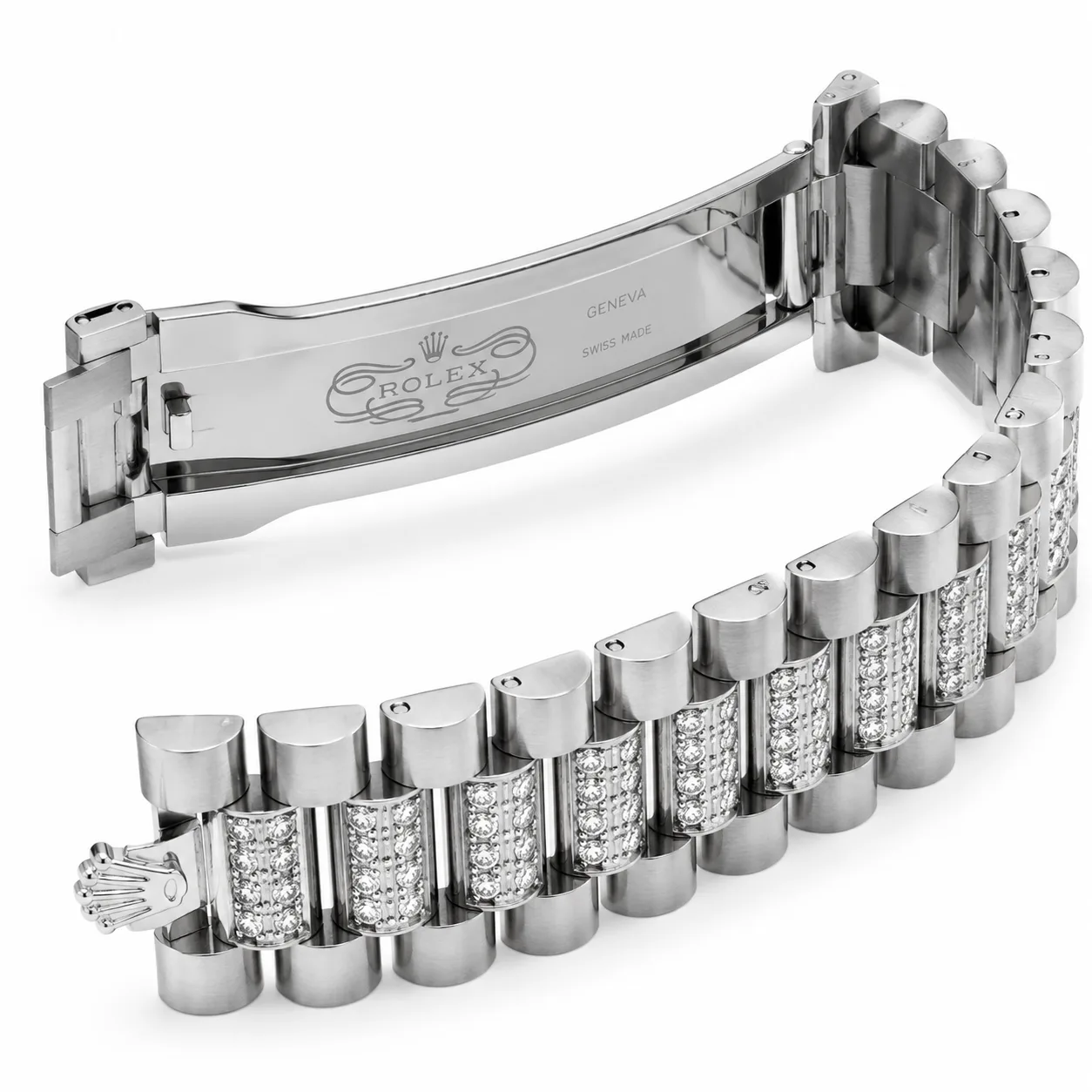 Rolex Day-Date M228396TBR-0027 Cal.3255 Meteorite Dial AI 头图 3 - 表扣表链 [ai-shot:bracelet-clasp]