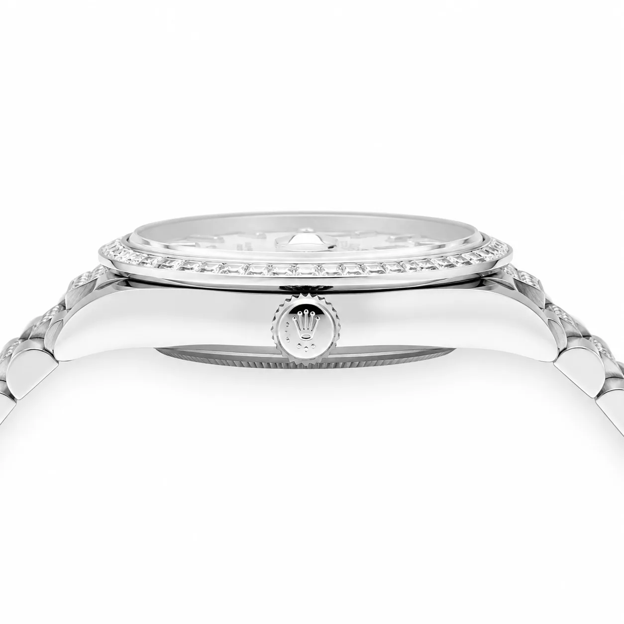 Rolex Day-Date M228396TBR-0027 Cal.3255 Meteorite Dial AI 头图 2 - 侧面细节 [ai-shot:side-detail]