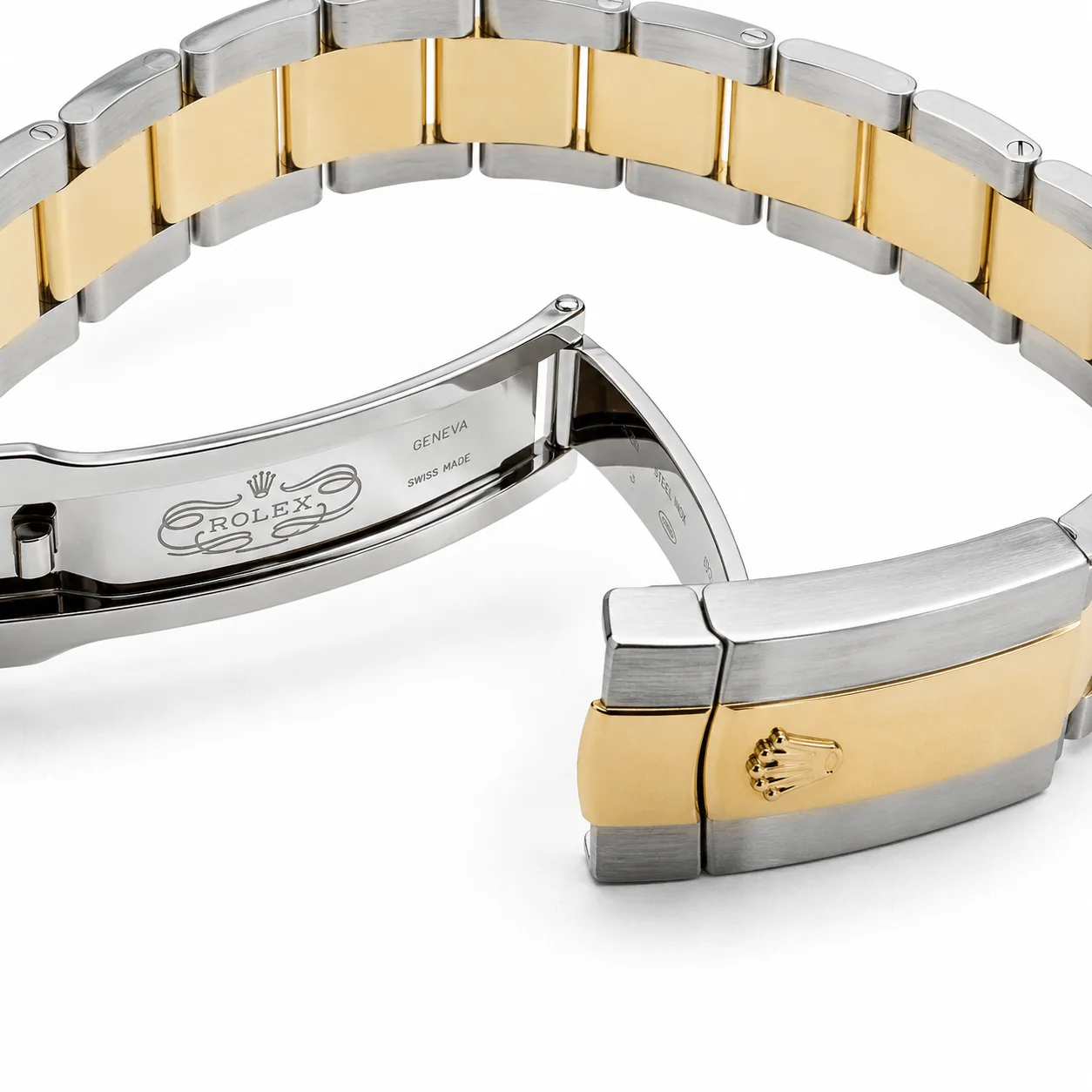 Rolex Datejust m126303-0011 41mm Champagne Dial Diamond-Set Bezel 904L Stainless Steel and 18K Yellow Gold AI 头图 3 - 表扣表链 [ai-shot:bracelet-clasp]