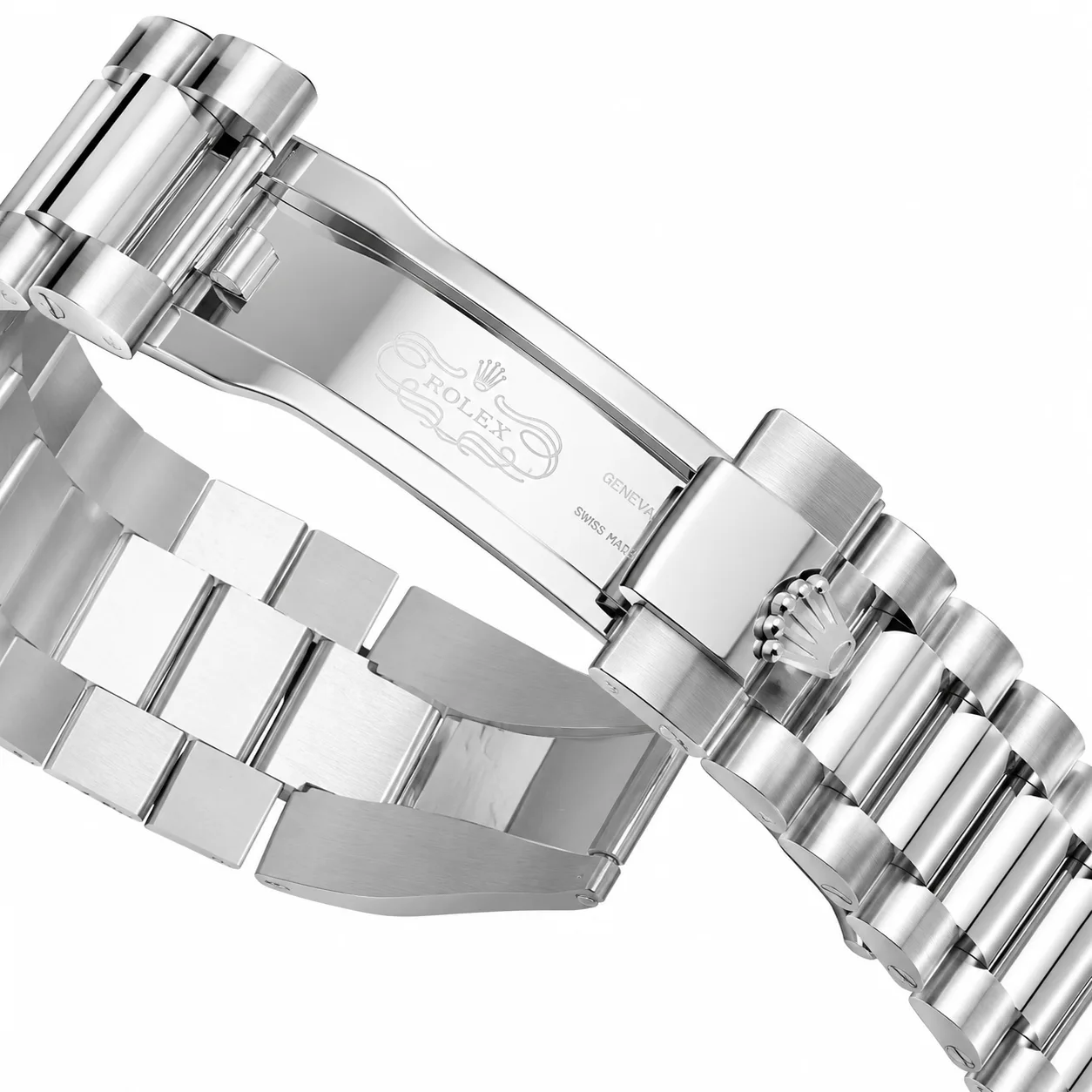 Rolex Day-Date m228206-0002 40mm Blue Dial Diamond-Set Bezel 950 Platinum AI 头图 3 - 表扣表链 [ai-shot:bracelet-clasp]