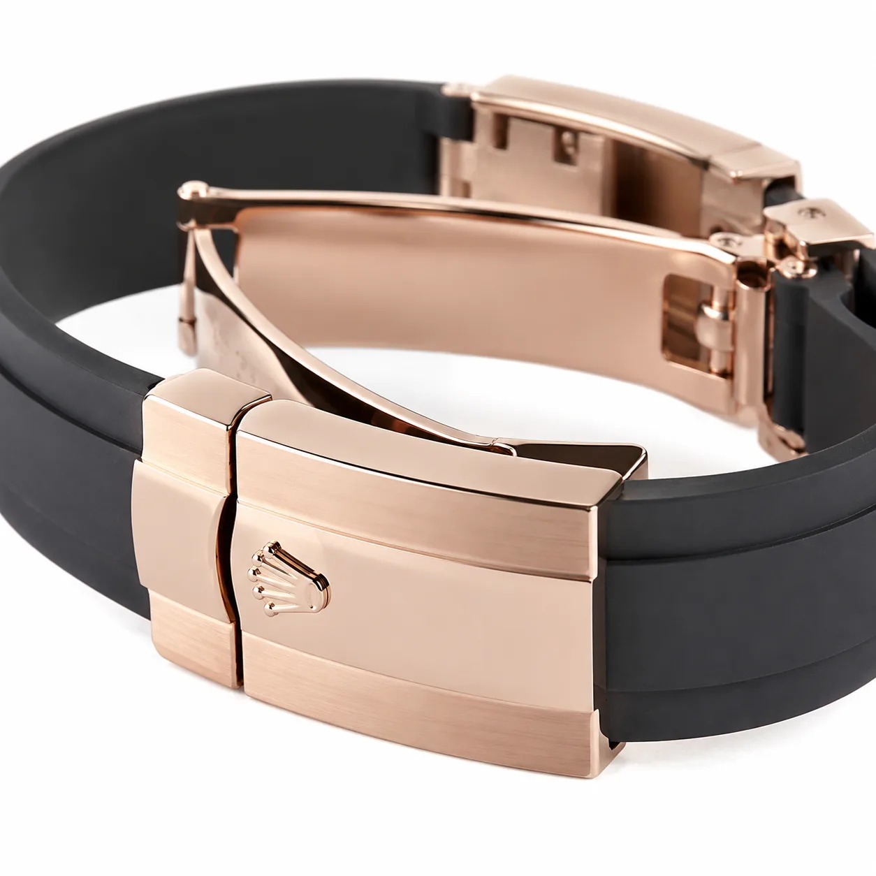 Rolex Sky-Dweller m336235-0003 42mm Cal.9002 18K Everose Gold AI 头图 3 - 表扣表链 [ai-shot:bracelet-clasp]