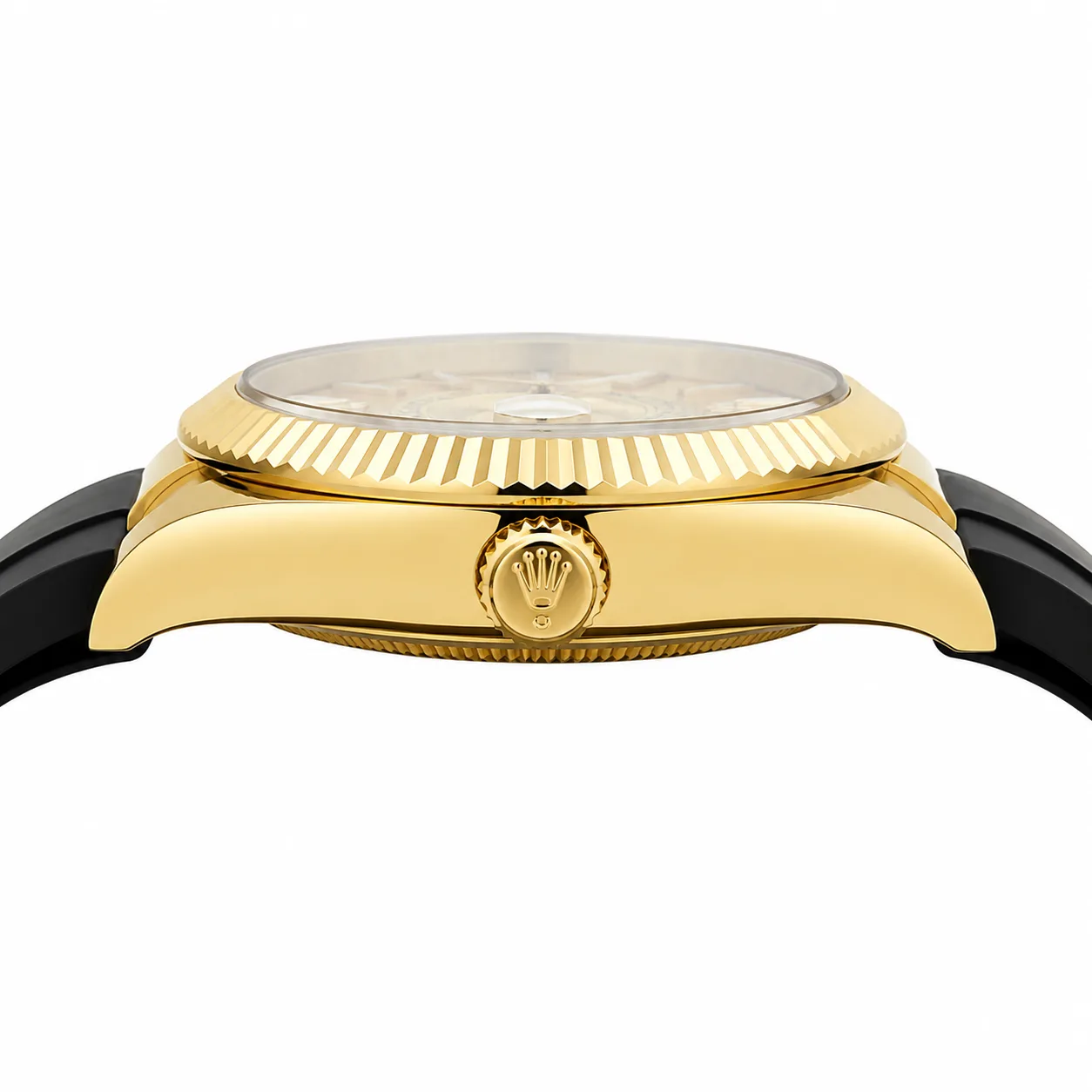 Rolex Sky-Dweller m336238-0001 42mm Cal.9002 18K Yellow Gold AI 头图 2 - 侧面细节 [ai-shot:side-detail]