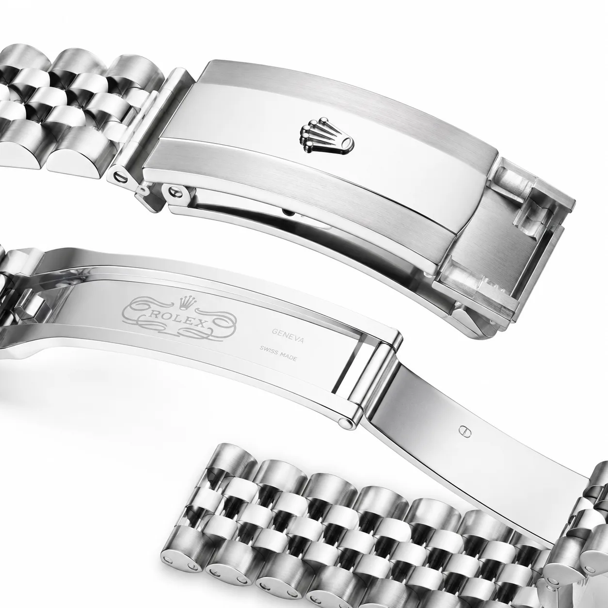 Rolex Sky-Dweller m326934-0006 42mm Blue Dial Fluted Bezel 904L Stainless Steel and 18K White Gold AI 头图 3 - 表扣表链 [ai-shot:bracelet-clasp]