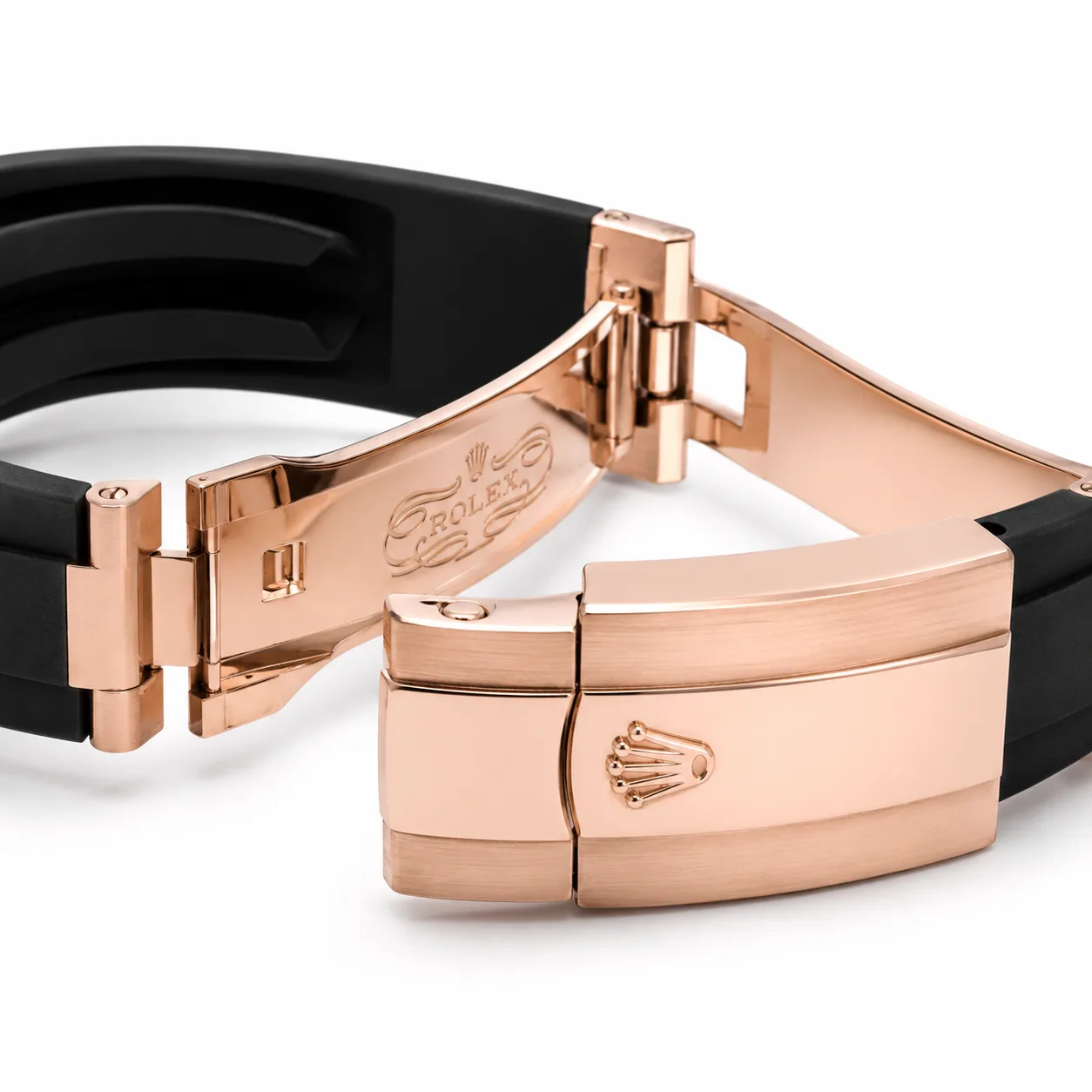 Rolex Sky-Dweller m326235-0006 42mm Cal.9001 18K Everose Gold AI 头图 3 - 表扣表链 [ai-shot:bracelet-clasp]