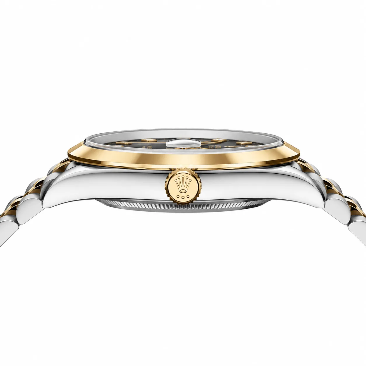 Rolex Datejust m126303-0006 41mm Cal.3235 904L Stainless Steel and 18K Yellow Gold AI 头图 2 - 侧面细节 [ai-shot:side-detail]