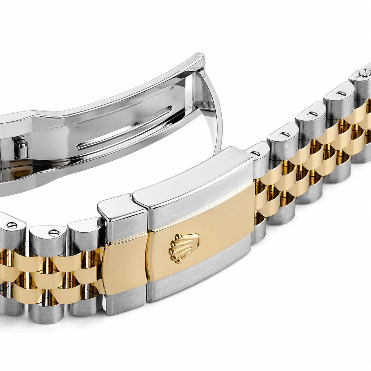 Rolex Datejust m126303-0006 41mm Cal.3235 904L Stainless Steel and 18K Yellow Gold AI 头图 3 - 表扣表链 [ai-shot:bracelet-clasp]