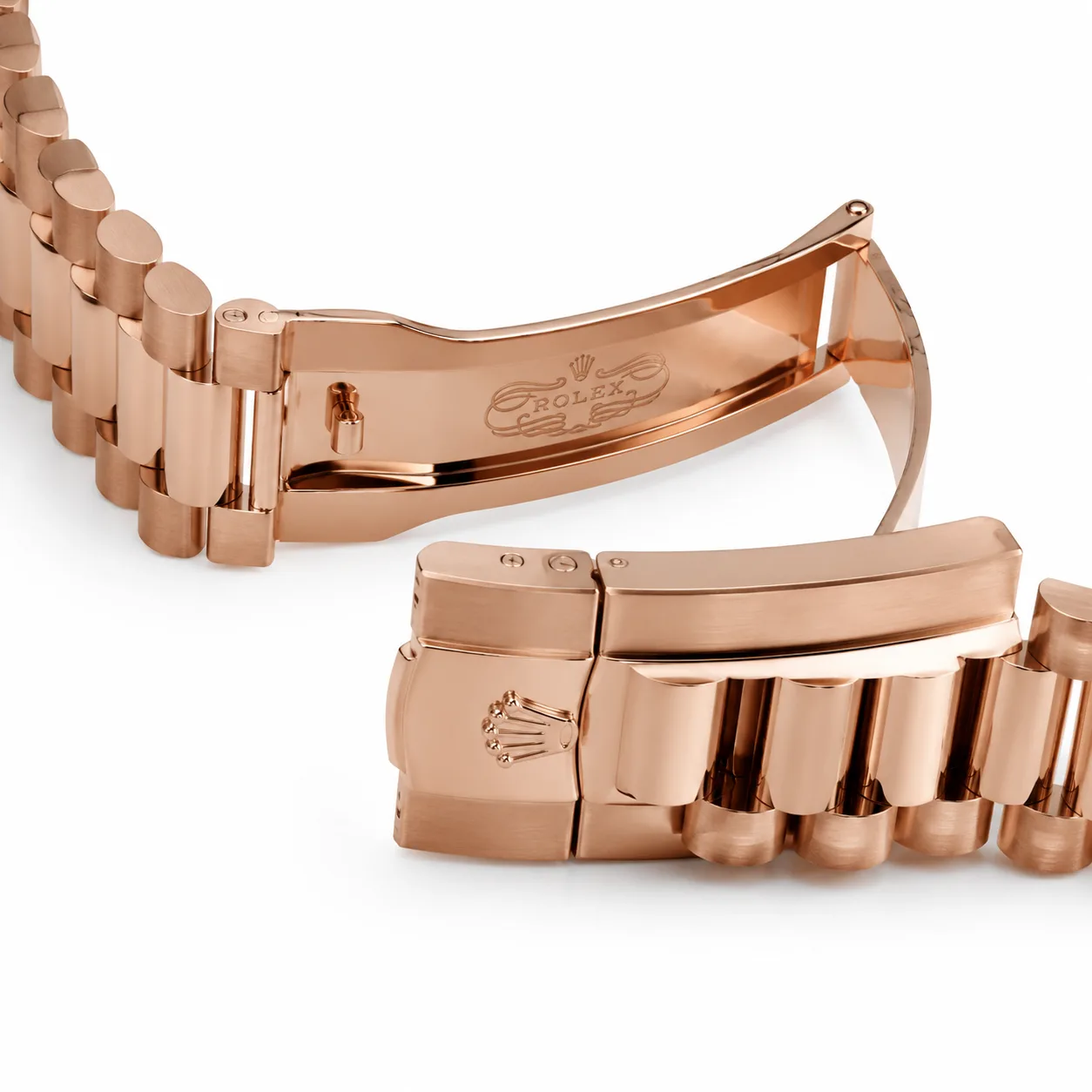 Rolex Day-Date m228235-0001 40mm Cal.3255 18K Everose Gold AI 头图 3 - 表扣表链 [ai-shot:bracelet-clasp]
