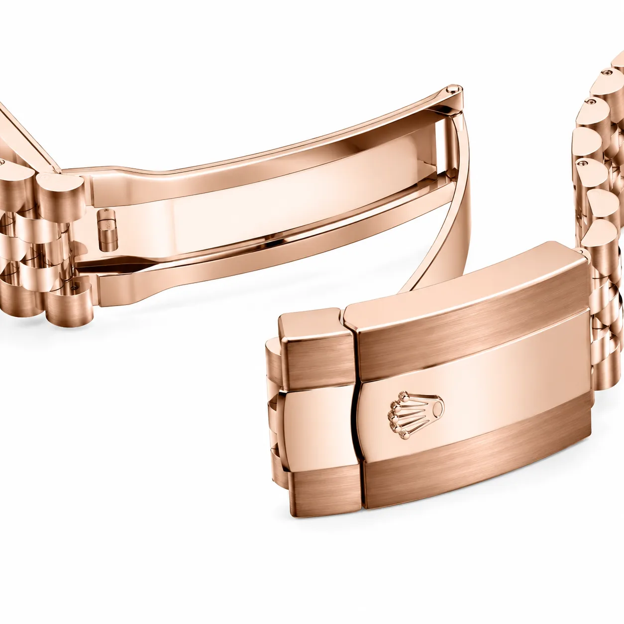 Rolex Sky-Dweller m336935-0007 42mm White Dial Fluted Bezel 18K Everose Gold AI 头图 3 - 表扣表链 [ai-shot:bracelet-clasp]