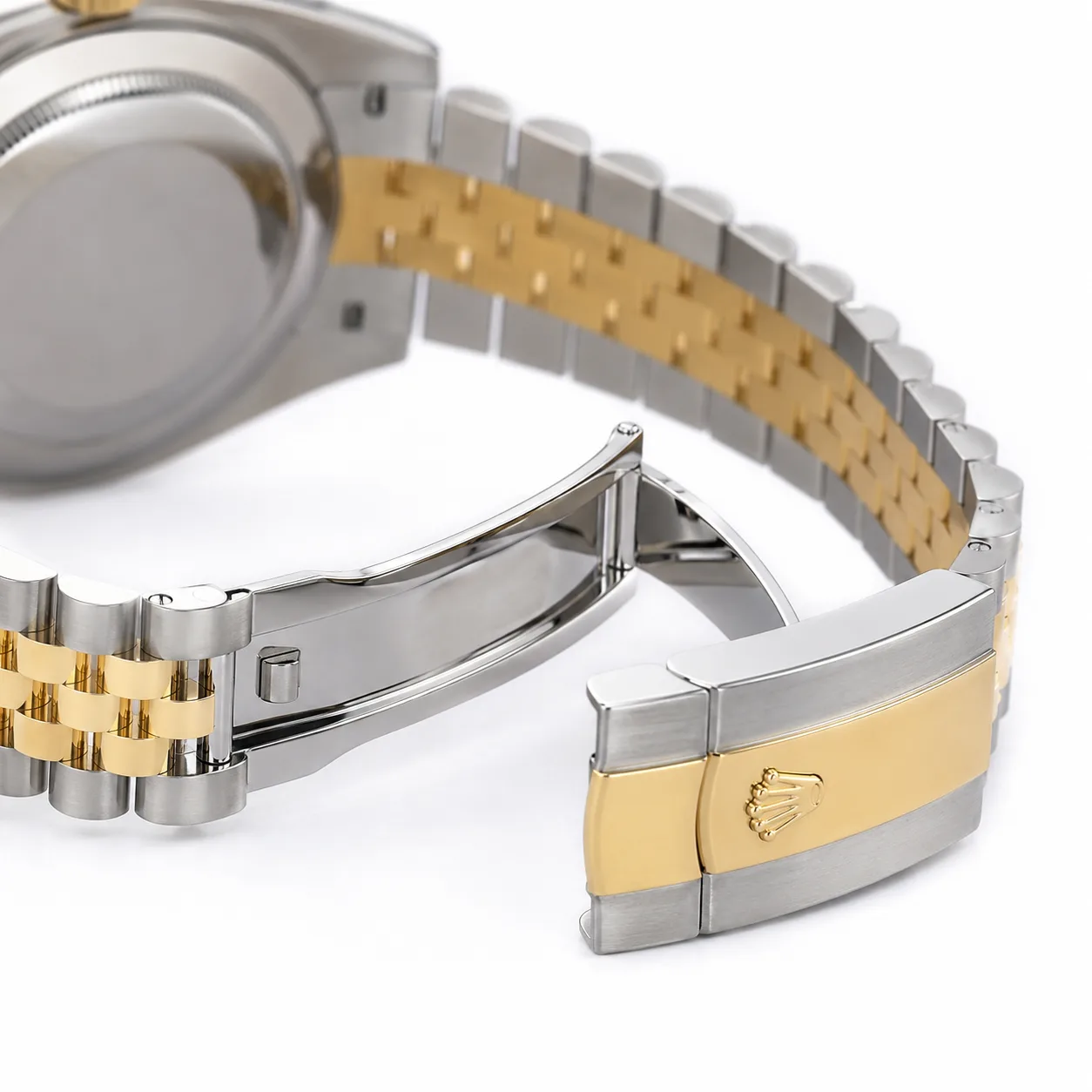Rolex Datejust m126303-0010 41mm Cal.3235 904L Stainless Steel and 18K Yellow Gold AI 头图 3 - 表扣表链 [ai-shot:bracelet-clasp]