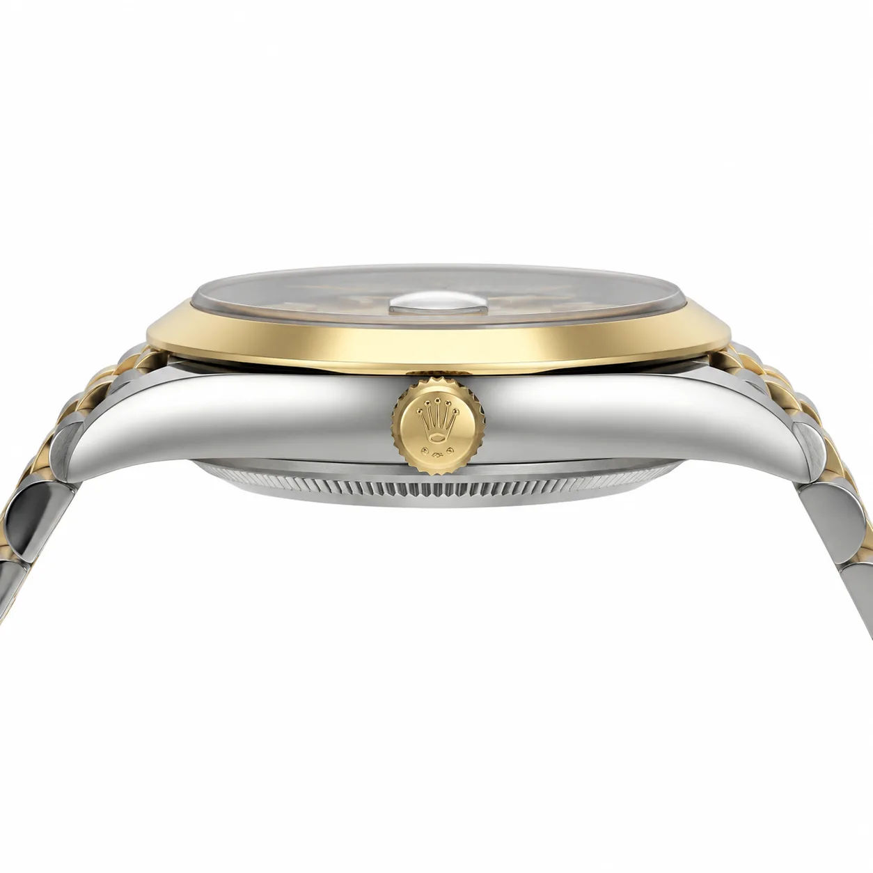 Rolex Datejust m126303-0010 41mm Cal.3235 904L Stainless Steel and 18K Yellow Gold AI 头图 2 - 侧面细节 [ai-shot:side-detail]