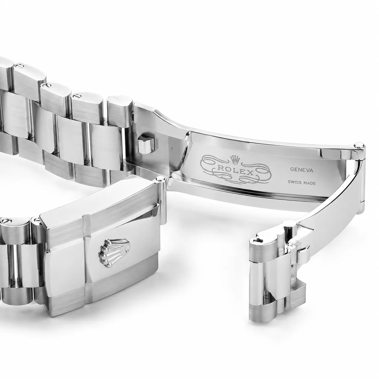 Rolex Day-Date m228236-0013 40mm Silver Dial Fluted Bezel 950 Platinum AI 头图 3 - 表扣表链 [ai-shot:bracelet-clasp]