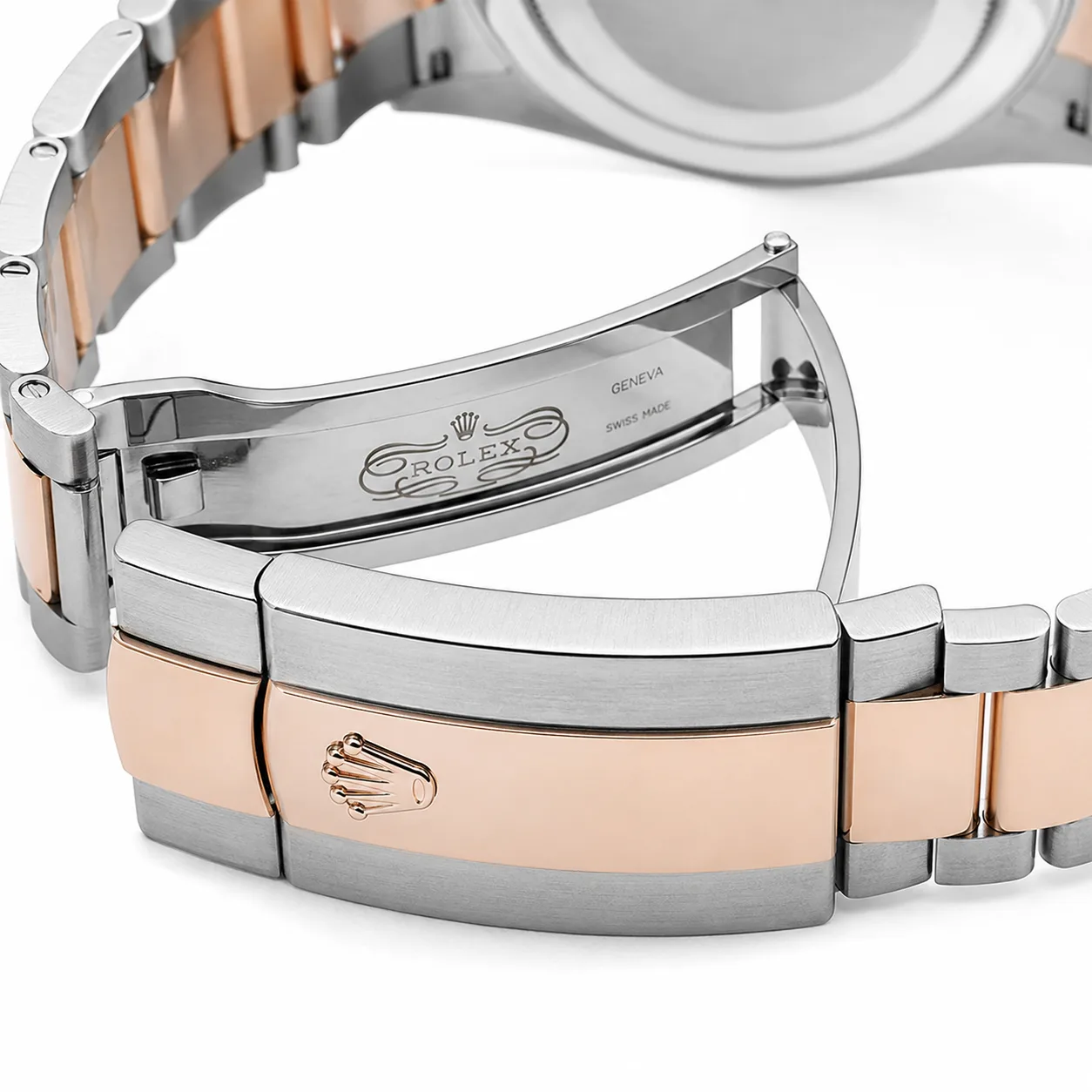 Rolex Datejust m126331-0017 41mm Cal.3235 904L Stainless Steel and 18K Everose Gold AI 头图 3 - 表扣表链 [ai-shot:bracelet-clasp]