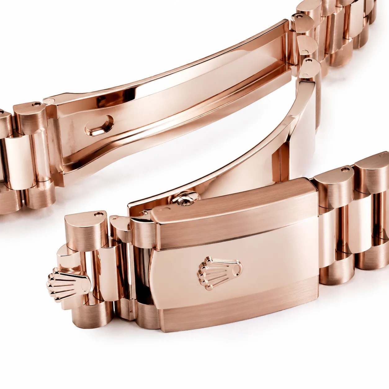 Rolex Day-Date m228345rbr-0026 40mm Cal.3255 18K Everose Gold AI 头图 3 - 表扣表链 [ai-shot:bracelet-clasp]