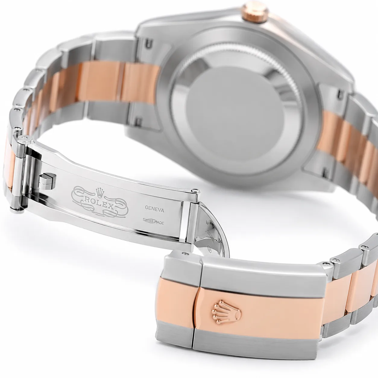 Rolex Datejust M126301-0001 Cal.3235 Chocolate Dial Fluted Bezel Everose Gold AI 头图 3 - 表扣表链 [ai-shot:bracelet-clasp]