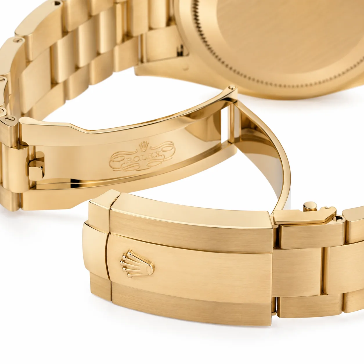 Rolex Sky-Dweller m326238-0006 42mm White Dial Fluted Bezel 18K Yellow Gold AI 头图 3 - 表扣表链 [ai-shot:bracelet-clasp]