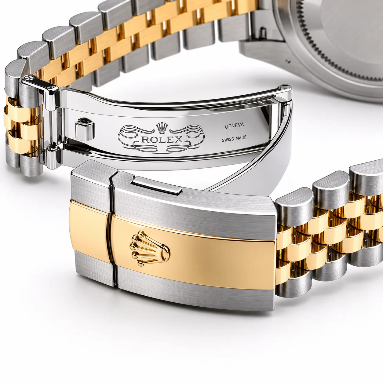 Rolex Datejust m126303-0014 41mm Black Dial 904L Stainless Steel and 18K Yellow Gold AI 头图 3 - 表扣表链 [ai-shot:bracelet-clasp]