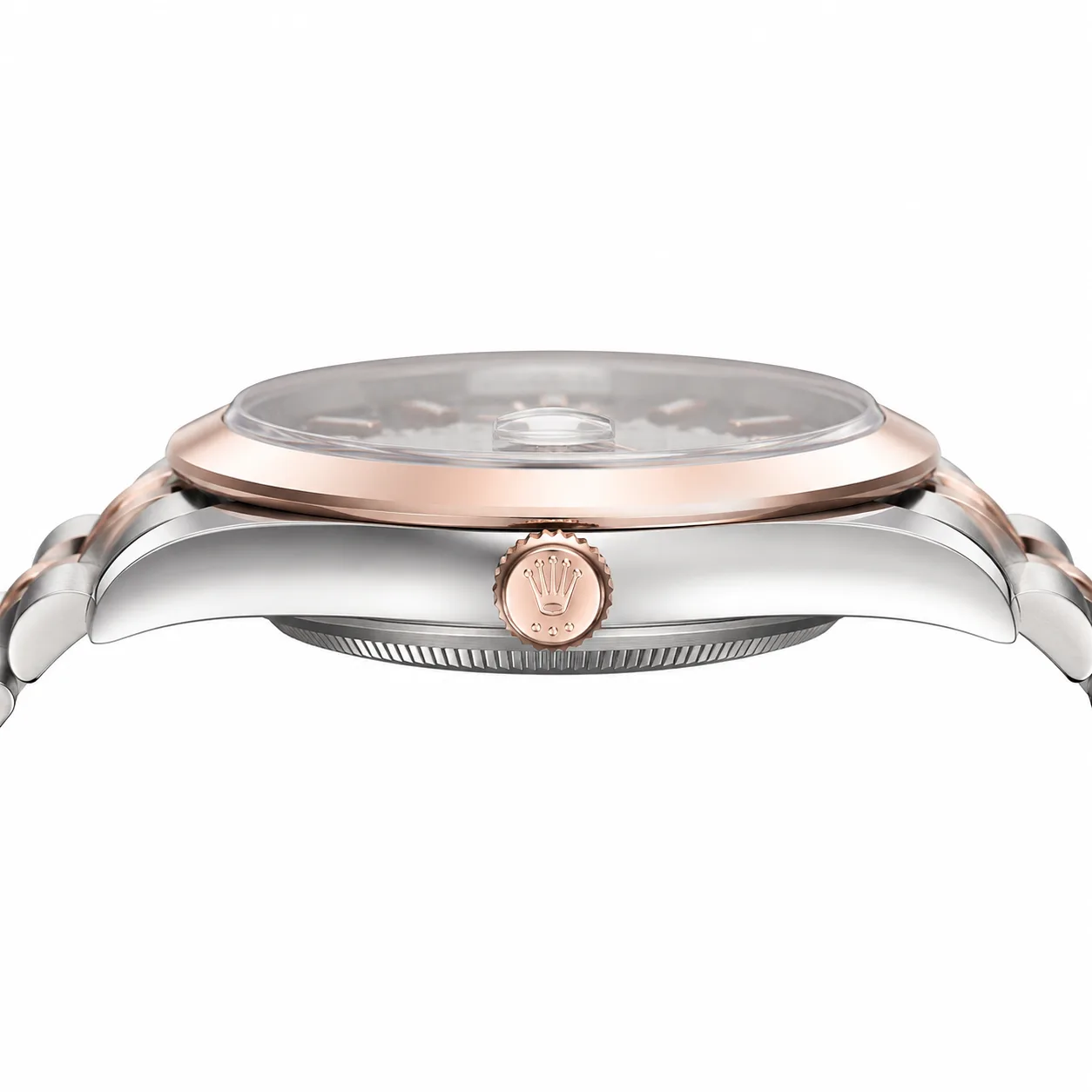 Rolex Datejust m126301-0020 41mm Cal.3235 904L Stainless Steel and 18K Everose Gold AI 头图 2 - 侧面细节 [ai-shot:side-detail]