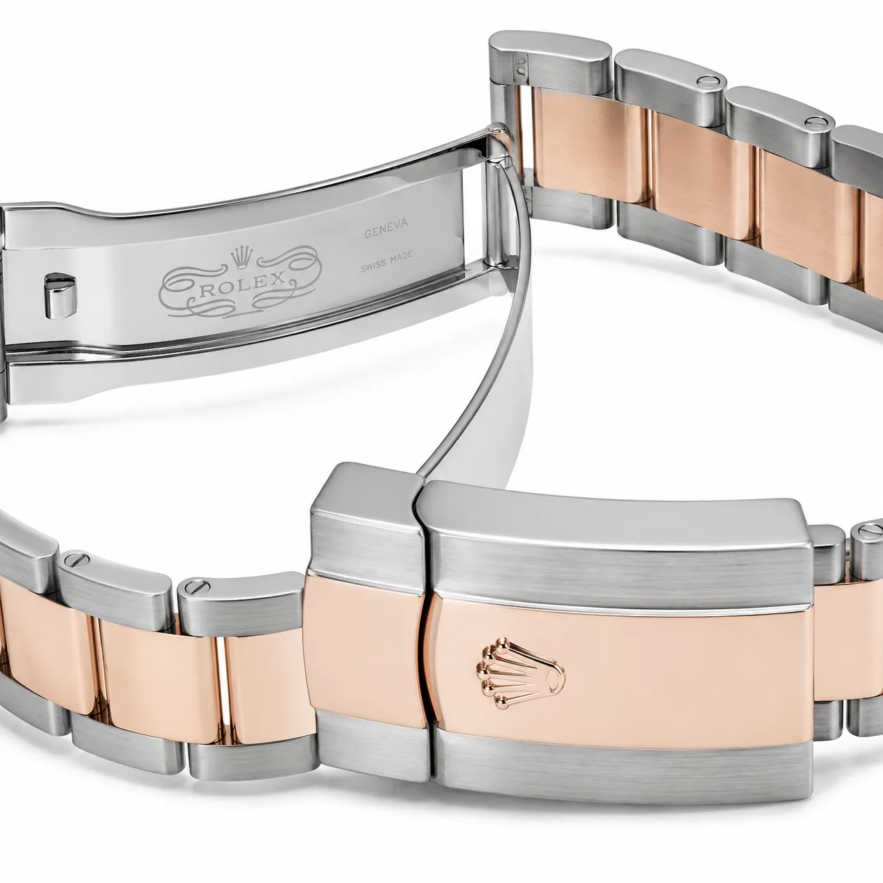 Rolex Datejust m126301-0020 41mm Cal.3235 904L Stainless Steel and 18K Everose Gold AI 头图 3 - 表扣表链 [ai-shot:bracelet-clasp]