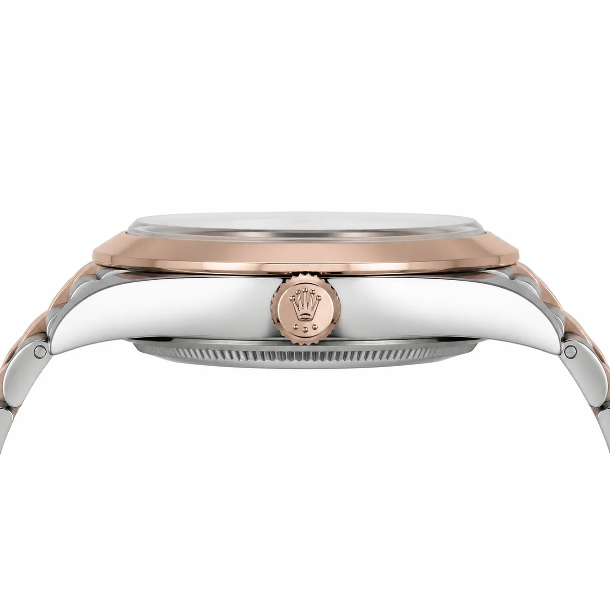 Rolex Datejust m126301-0010 41mm Cal.3235 904L Stainless Steel and 18K Everose Gold AI 头图 2 - 侧面细节 [ai-shot:side-detail]