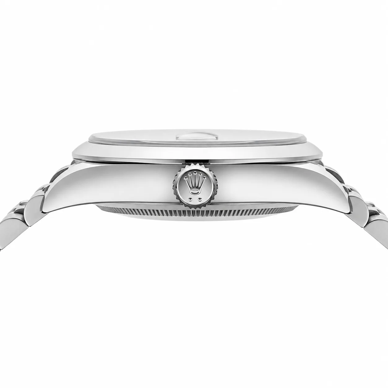 Rolex Datejust m126200-0007 36mm White Dial Smooth Bezel AI 头图 2 - 侧面细节 [ai-shot:side-detail]