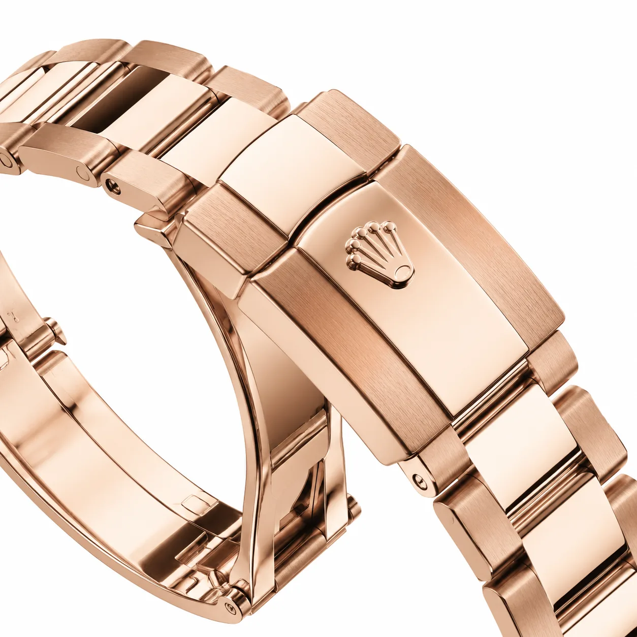 Rolex Sky-Dweller m336935-0002 42mm Cal.9002 18K Everose Gold AI 头图 3 - 表扣表链 [ai-shot:bracelet-clasp]