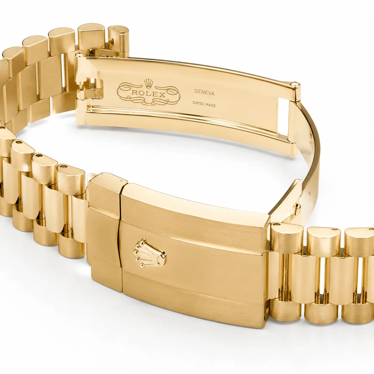 Rolex Day-Date m228348rbr-0003 40mm White Dial Diamond-Set Bezel 18K Yellow Gold AI 头图 3 - 表扣表链 [ai-shot:bracelet-clasp]