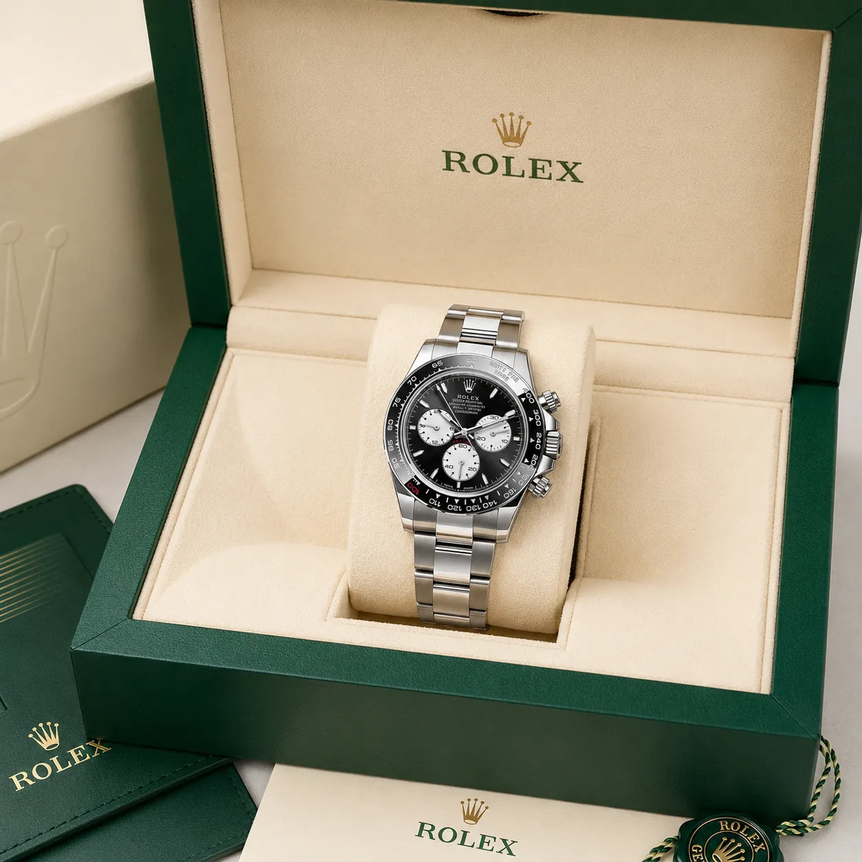 Rolex GMT-Master II M126529LN-0001 40mm Black Dial 18K White Gold AI 头图 5 - 包装盒 [ai-shot:box-shot]